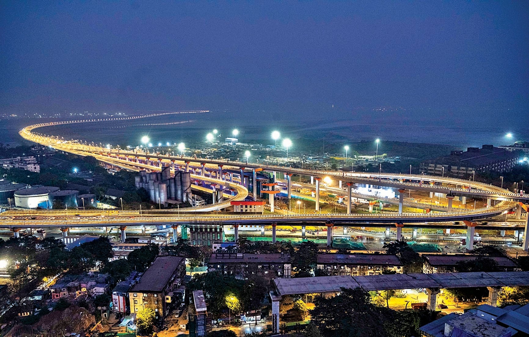 A Night View Of The Mthl Mumbai