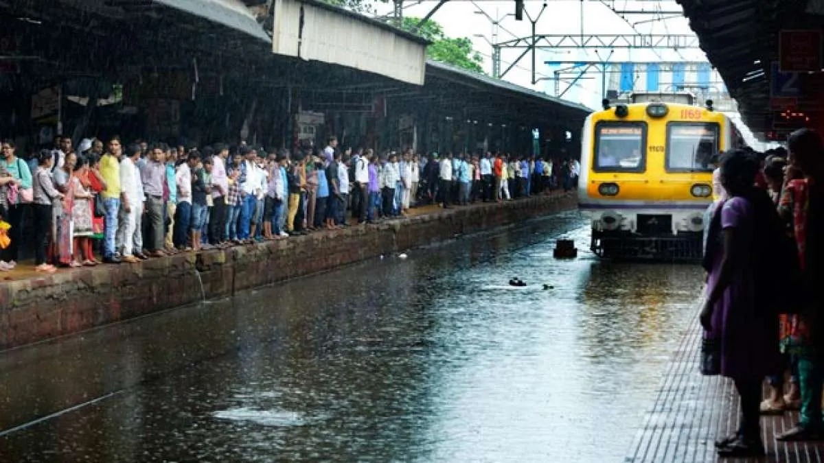 Mumbai Rain Local Train 17272842