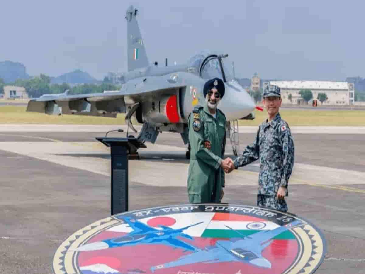 Indian and Japanese Air Chiefs Fly Indigenous LCA Tejas in Veer Guardian-2026
